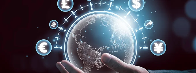 Digital banking dashboard with account access, transactions, and mobile finance tools