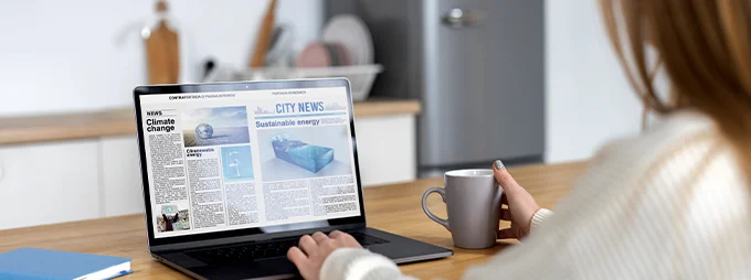 Digital news platform with live updates and multimedia content