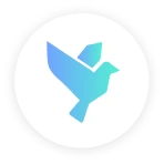 Blue bird abstract logo