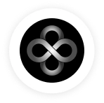 Infinity black circle logo