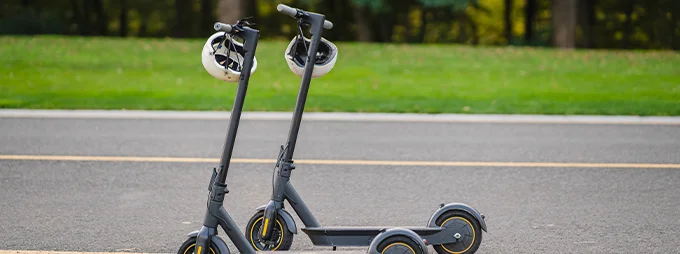 E-scooter mobile app interface with GPS tracking and smart urban mobility features
