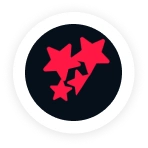 Three red maple leaves logo