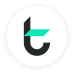 Green and grey T logo