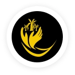 Golden phoenix bird logo